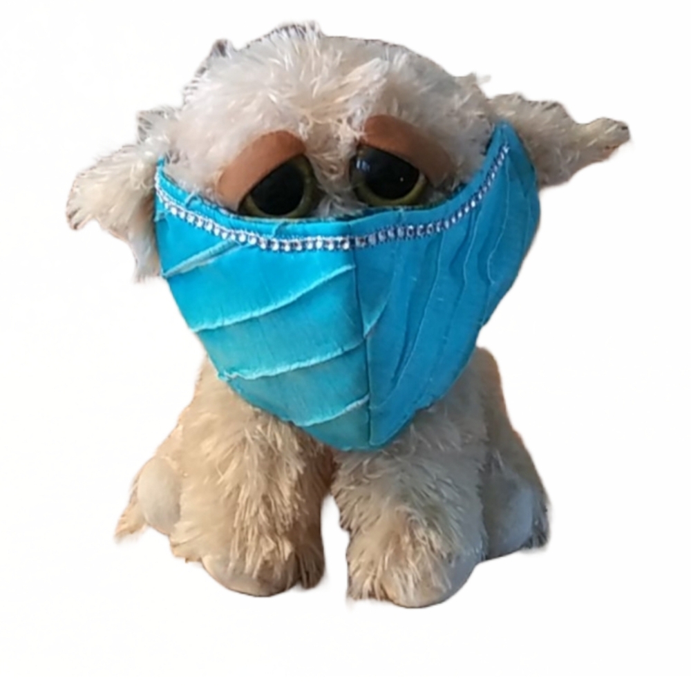 GIRL’S “OCEAN WAVE” BLUE BEDAZZLED COTTON MASK